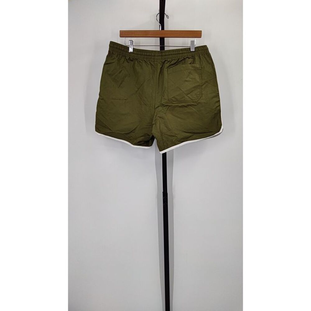 Todd Snyder Olive Green Athletic Shorts with White Trim